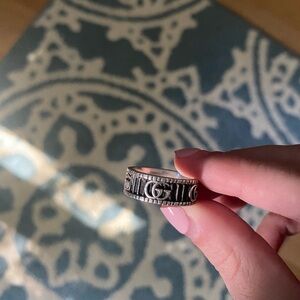 GUCCI RING WITH DOUBLE G IN SILVER size 6 1/2